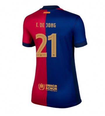 Barcelona Frenkie de Jong #21 Hemmatröja Kvinnor 2024-25 Kortärmad